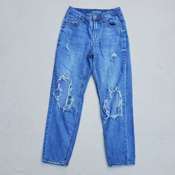 wild fable Denim - Wild Fable high rise mom jeans cropped 25" inseam